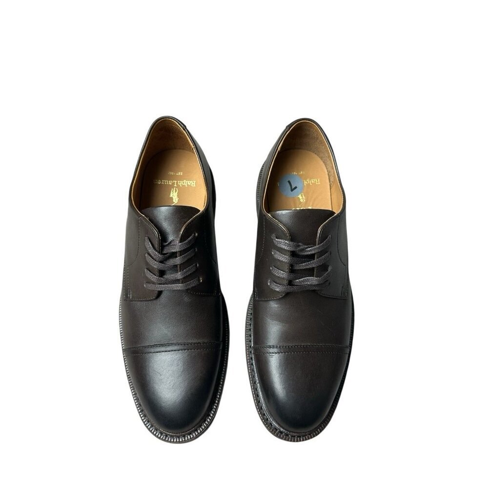 Polo Ralph Lauren Asher Cap Toe Derby Shoes Men’s Size 7 Dark Brown NWOB